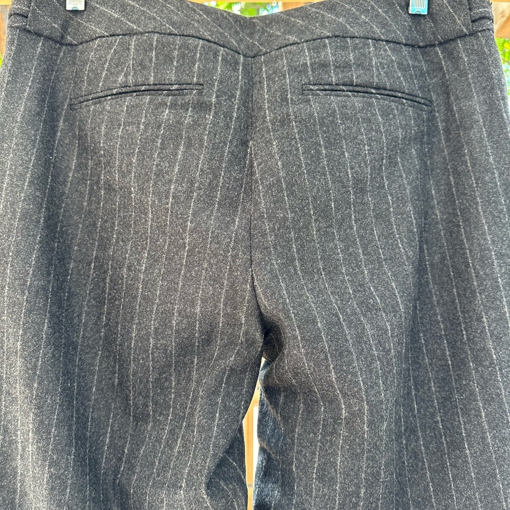 Banana Republic NWOT Charcoal Pinstripe Lined Wool Cashmere Slacks Trousers 12 - Picture 6 of 15